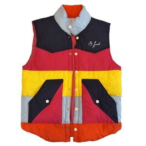 B Fresh Colorblock Puffer Vest Size Small Streetwear Unisex / Men’s S